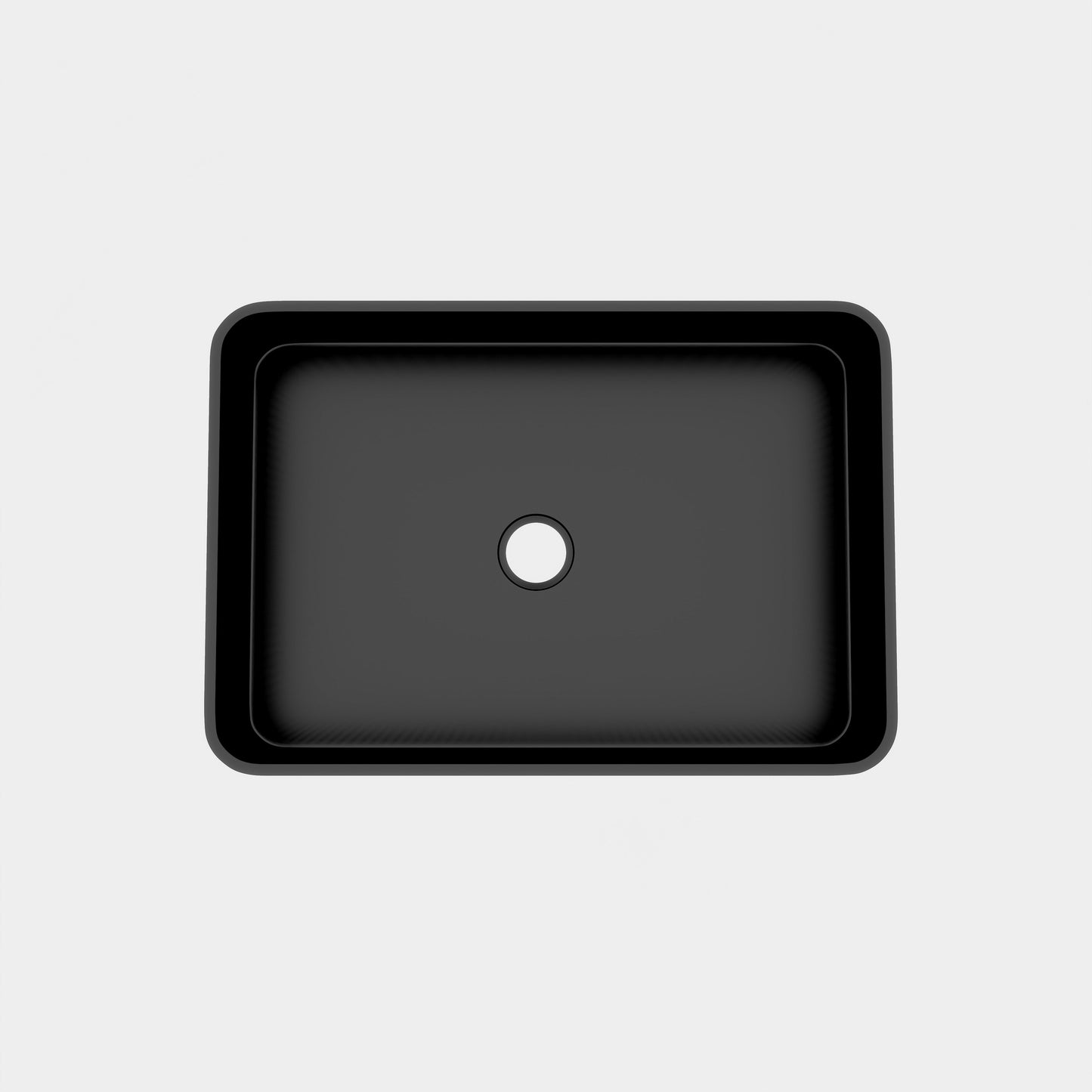BB17 Integrated Black Ceramic Bathroom Vanity Sink