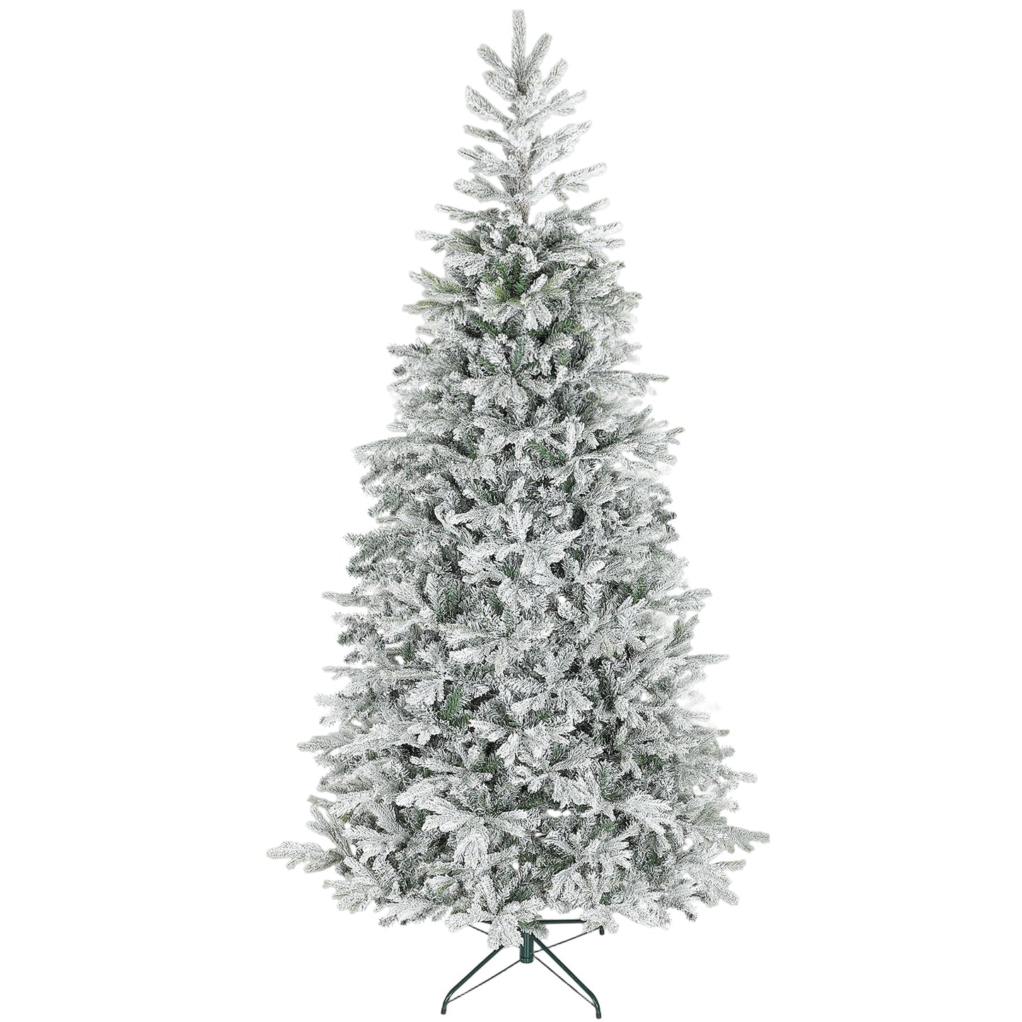 HOMCOM 9 ft Artificial Frosted Christmas Tree