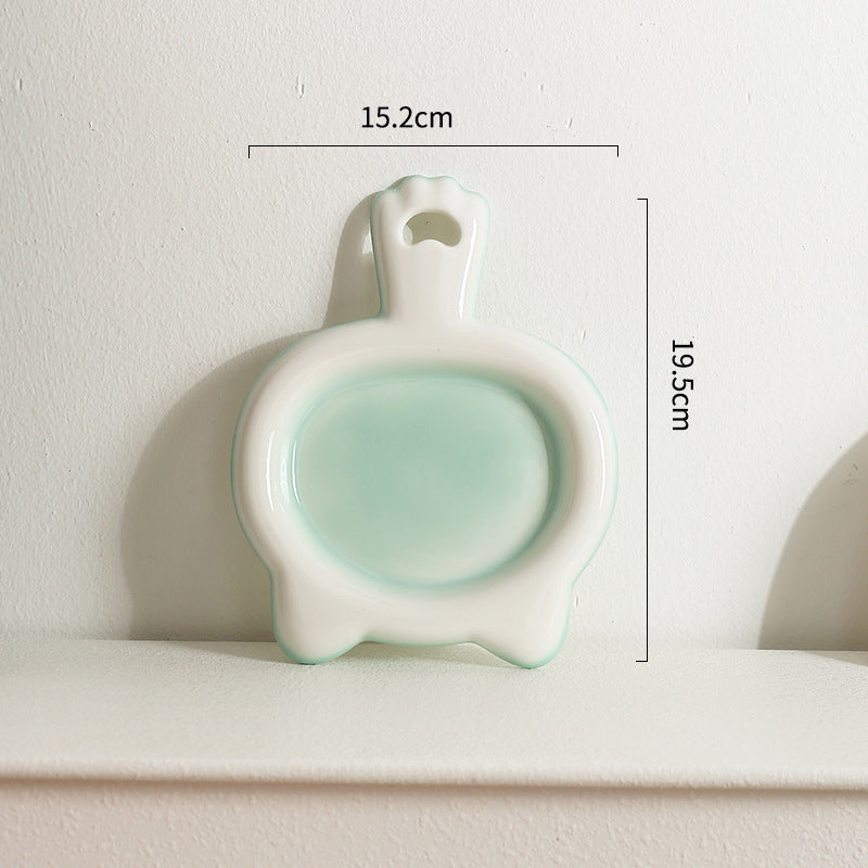 Ceramic Cat Bowl Cat Plate Snack Bowl Rice Bowl Dinner Plate Cat Food Bowl Pet Plate Shallow Mouth Bowl