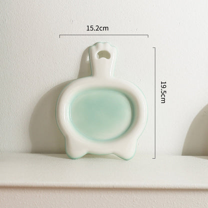 Ceramic Cat Bowl Cat Plate Snack Bowl Rice Bowl Dinner Plate Cat Food Bowl Pet Plate Shallow Mouth Bowl