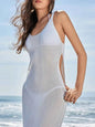 Sleeveless Knit Cover-Up Dress with Side Cutouts