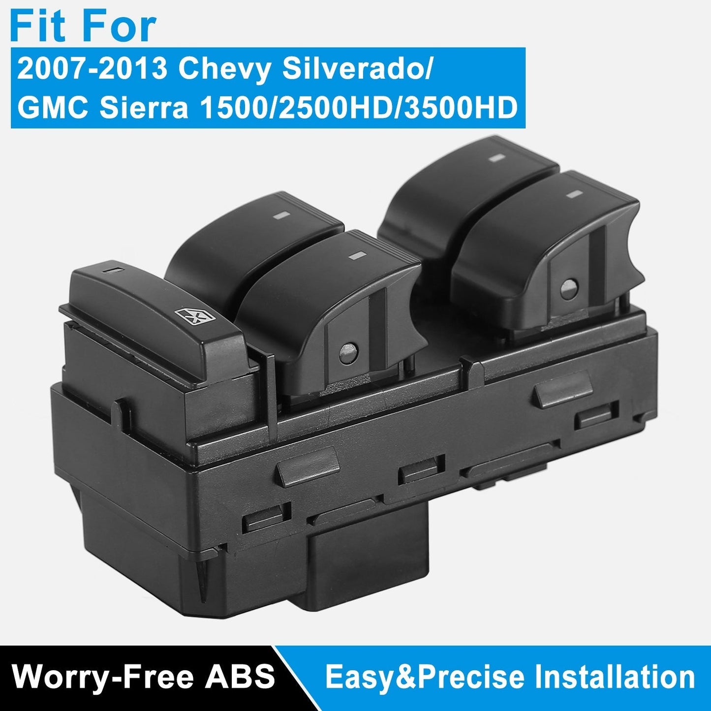 Electric Master Power Window Switch Driver Side Fit for 2007-2013 Chevy Silverado GMC Sierra 1500 2500HD 3500HD 20945129 25789692