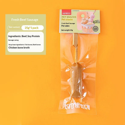 New Pet Treats Dried Meat Skewers Oden Sticks