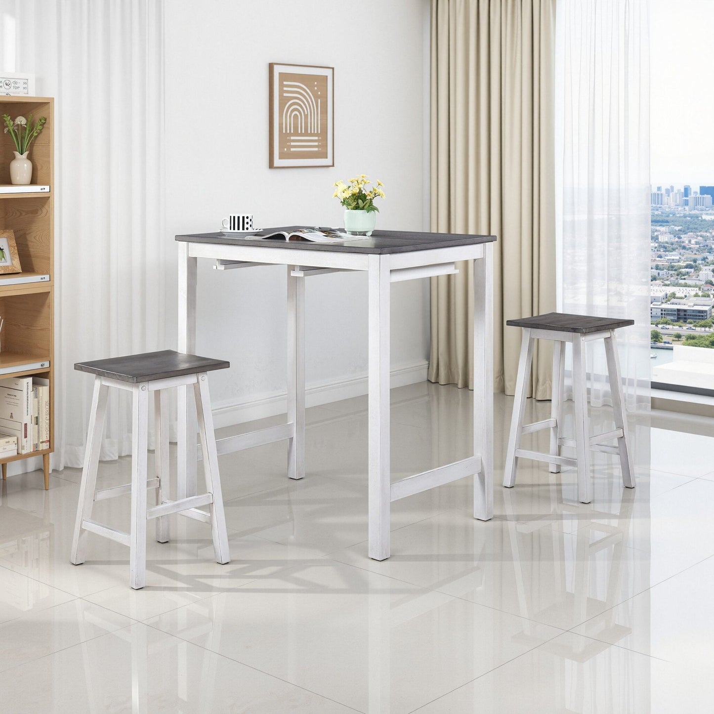3 Pieces Counter Height Set