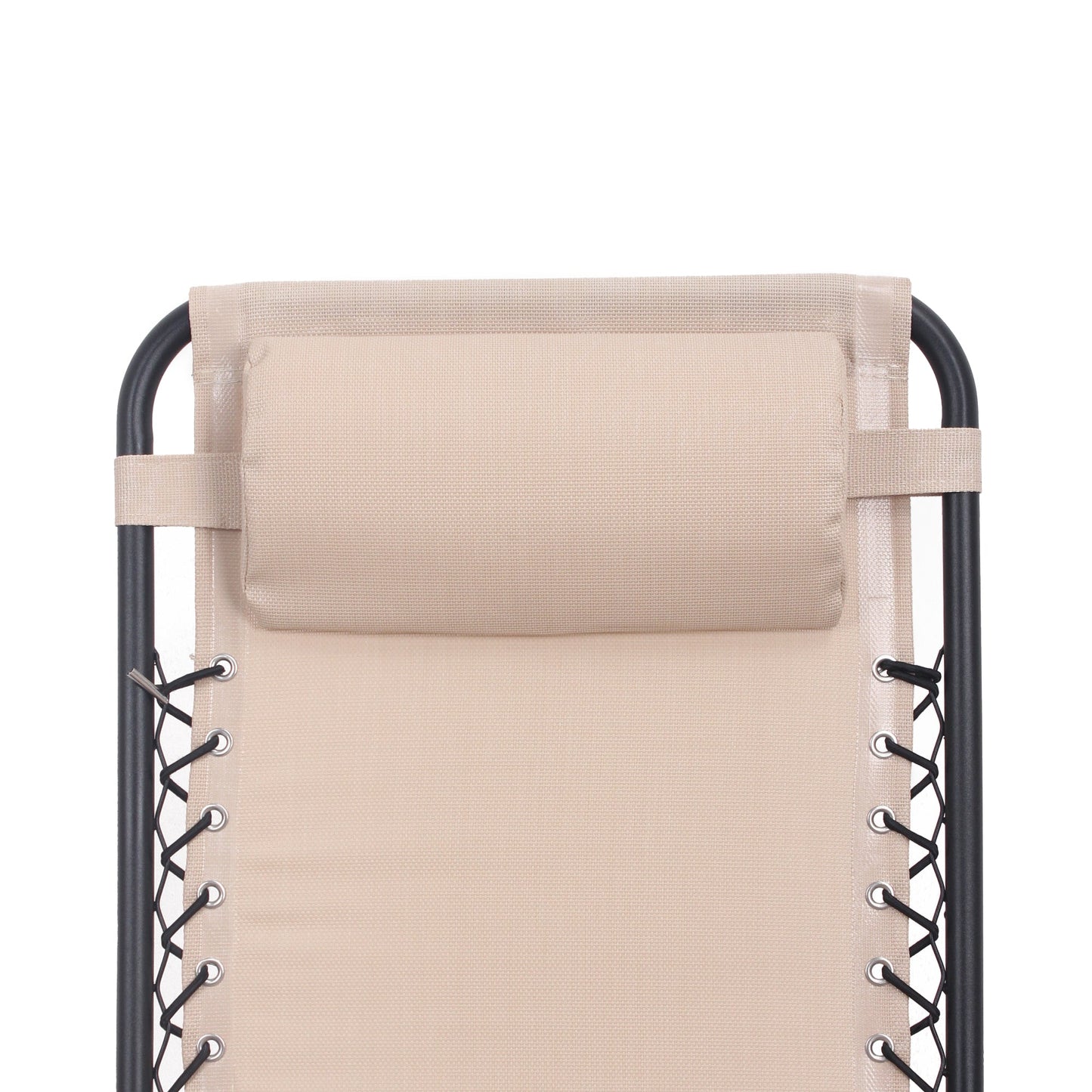 Zero Gravity Folding Lounge Chair with Headrest & Removable Tray