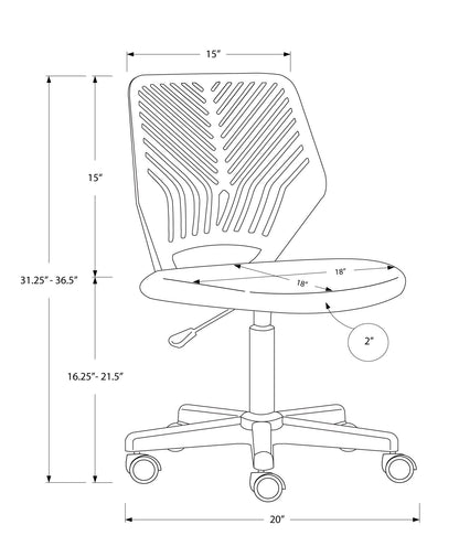 Office Chair & Adjustable Height, Swivel, Ergonomic