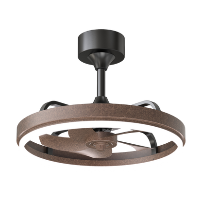 20.5" Rustic LED Ceiling Fan with Remote & APP Control