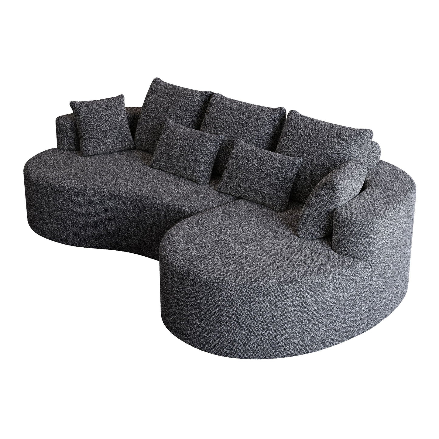 Curved Oversized Sectional Sofa With Extra Deep Seat