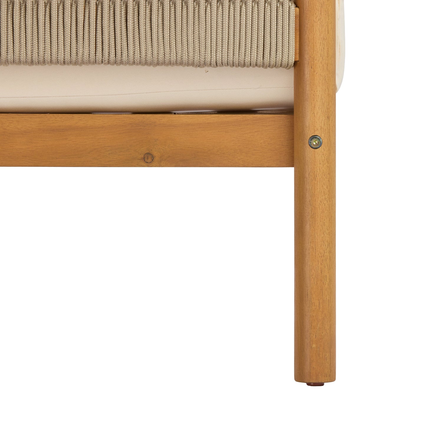 Outdoor Club Chair with Acacia Wood Frame in Teak Look