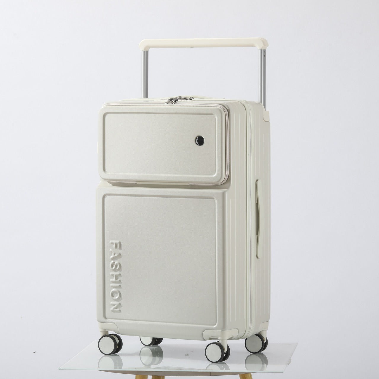 2026 New Large Capacity Front Opening Aluminum Frame Luggage With ABS PC Zipper Boarding Box 20-28 Inches