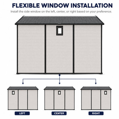 8x10 FT Plastic Outdoor Storage Shed