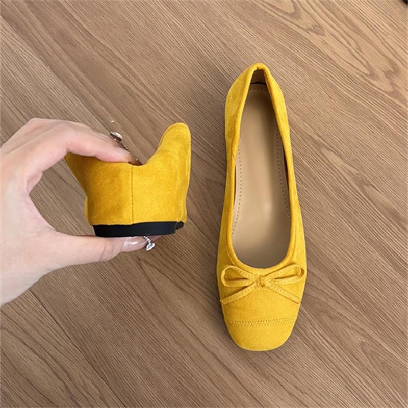 Women's Hidden Heel Ballet Flats - Comfortable Soft Sole Casual Walking Shoes for Daily Wear