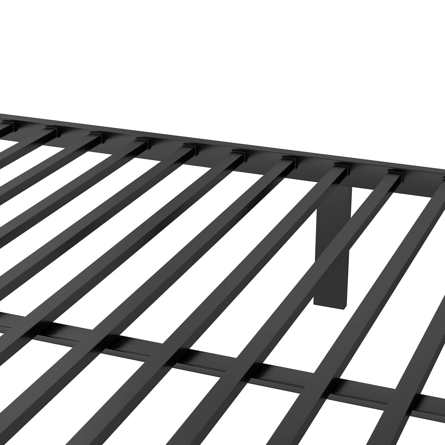 Queen Over Queen Bunk Bed With Ladder And Storage Shelf - Black