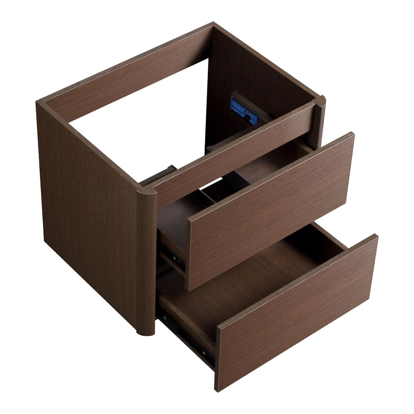 Wall Mounted Bathroom Vanity With Soft Close Drawer - Black Brown