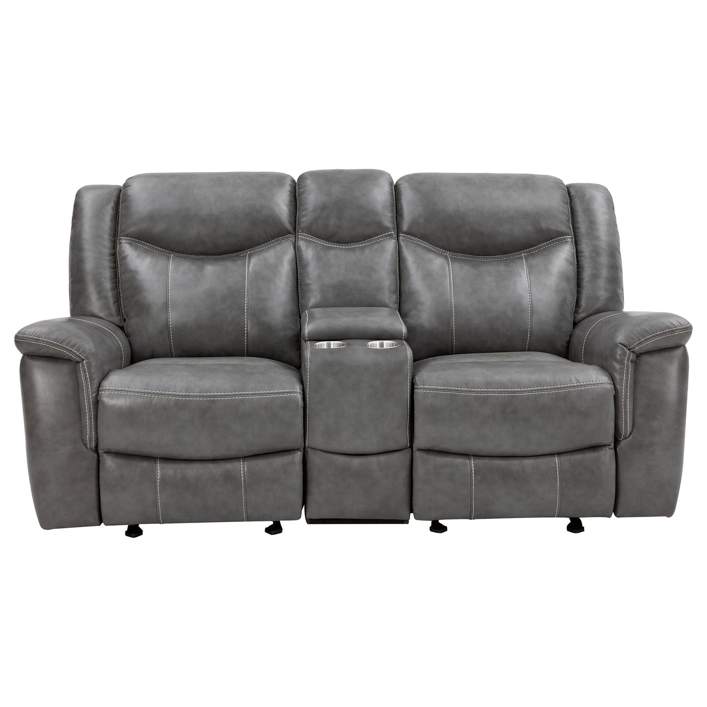 Carmen - Cool Motion Loveseat With Storage, With Reclining Function And Built In Storage - Gray
