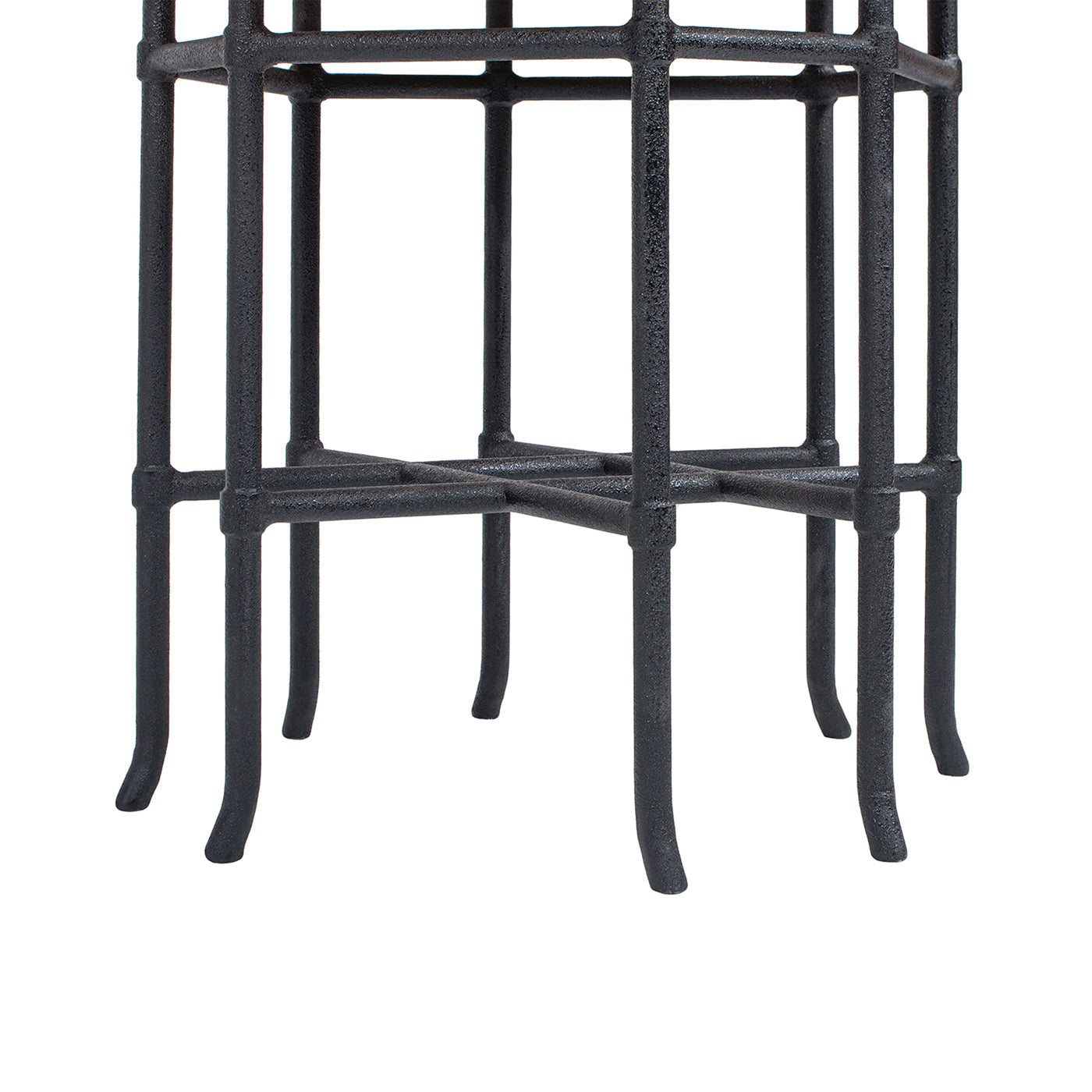 Foundry 24" Square Reclaimed Pine Wood & Iron Side Table Antique