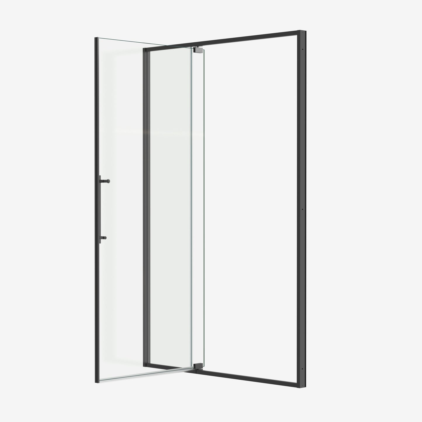 50-54"W x 74"H Pivot Shower Door with Matte Tempered Glass Finish