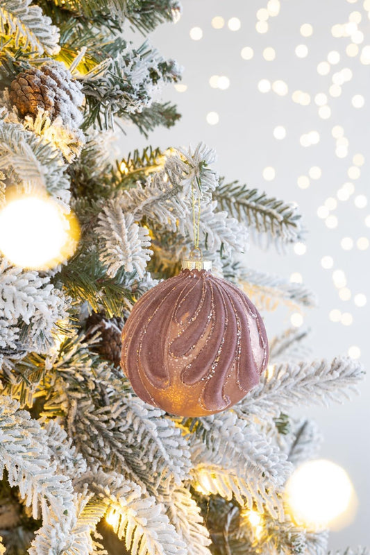 Decorative Hanging Glass Christmas Ball Ornaments - Set of 6