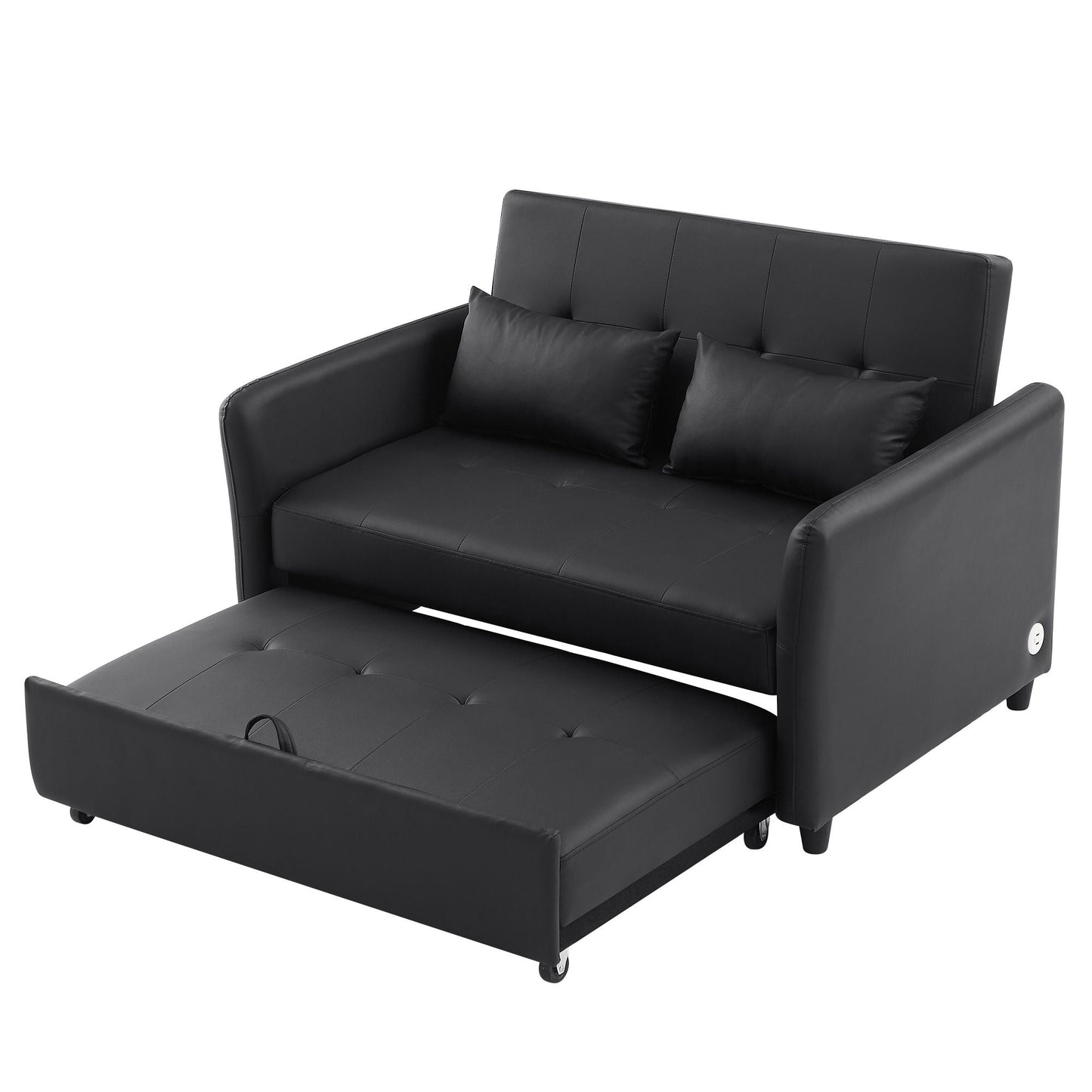 Convertible Sleeper Sofa Bed With 3 USB Ports