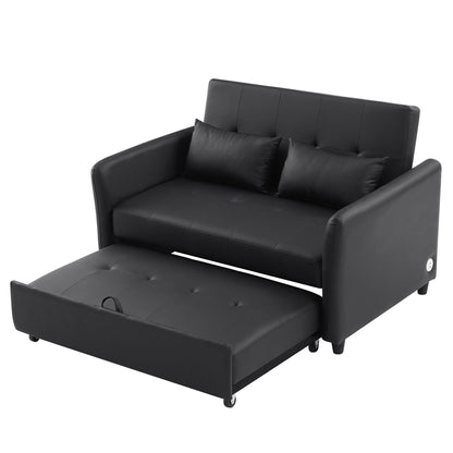 Convertible Sleeper Sofa Bed With 3 USB Ports