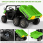 6-Wheel 2-Seat Electric Dump Truck Ride-On Toy with 24V Battery Power for Kids