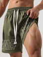 Men's Plus Size Letter Drawstring Shorts