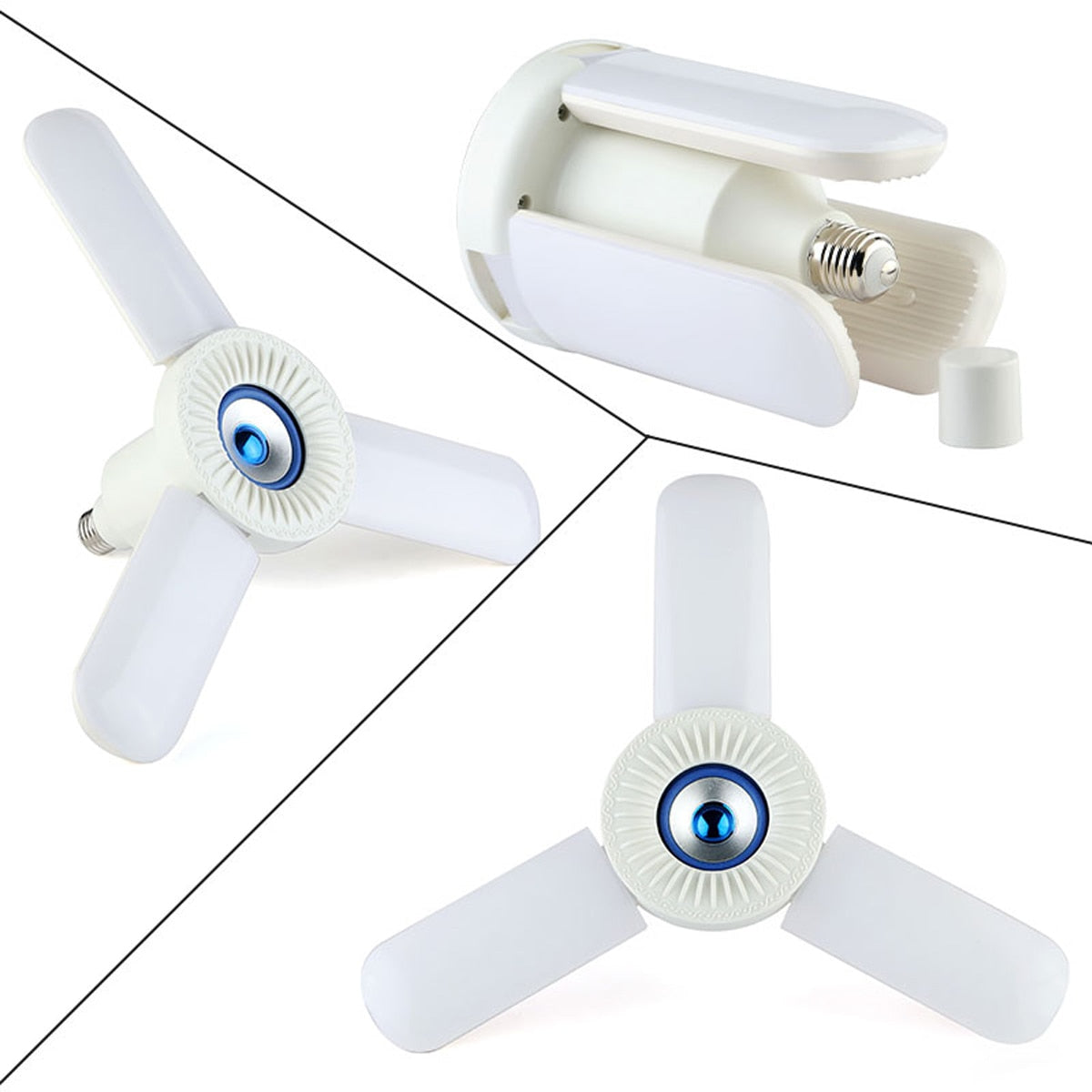 RGB Folding Bluetooth Music Lamp with Three Leaf Design