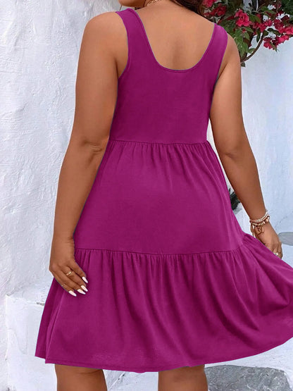 Tiered Scoop Neck Tank Dress