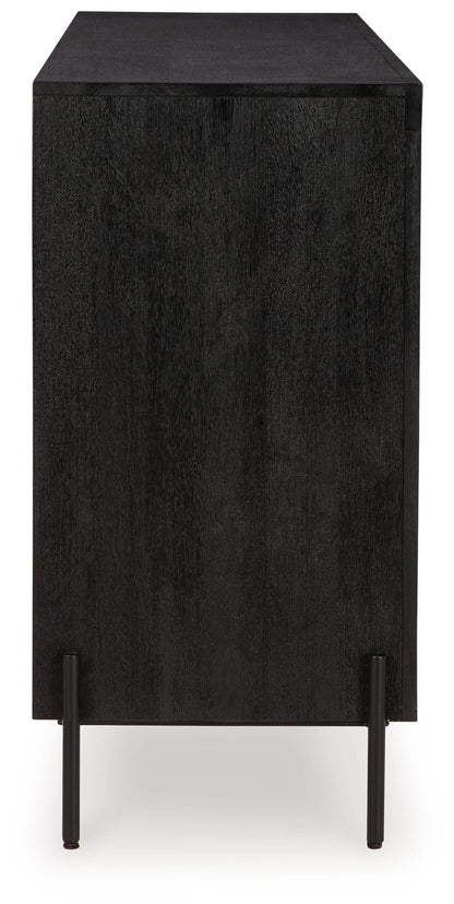 Vallisburg - Accent Cabinet - Black / Natural