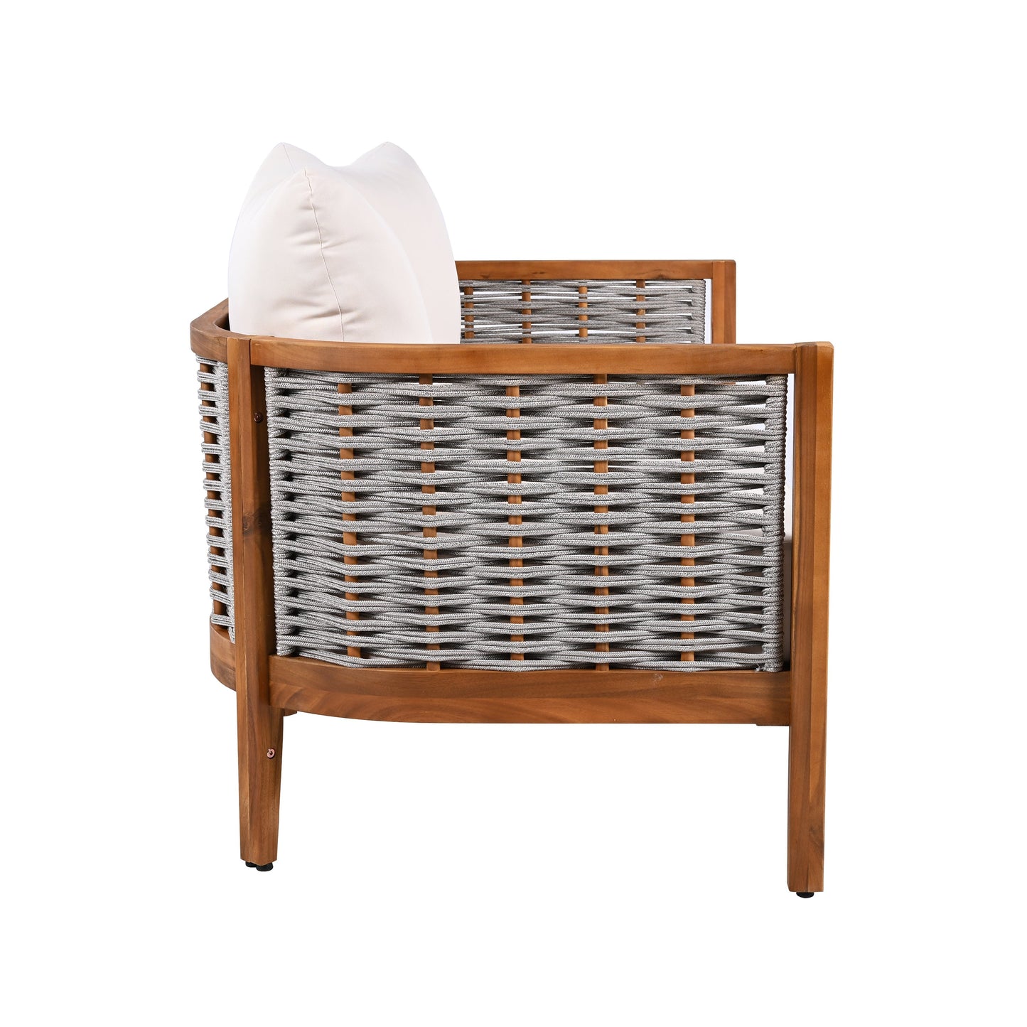 Outdoor Unique Tub Design 4-Seat Sofa Set with Woven Rope