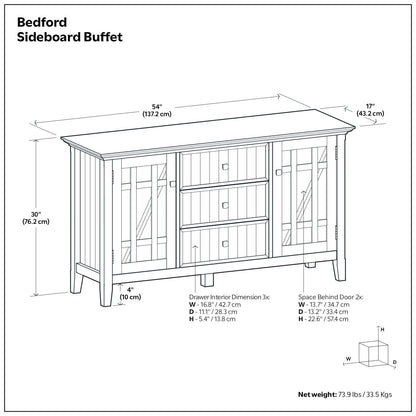 Bedford - Sideboard Buffet - White