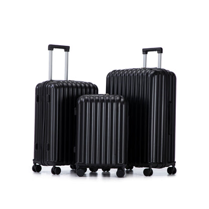 20" / 24" / 28" 3 Pieces / Set Spinner Wheel Luggage, Carry On Suitcase, With Cup Holder & USB Port & Phone Holder
