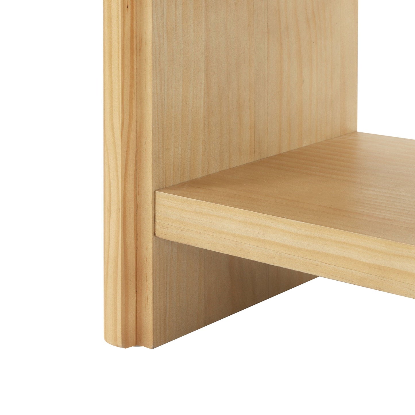 Fluted Console Table With Semi Circular Drawers - Natural