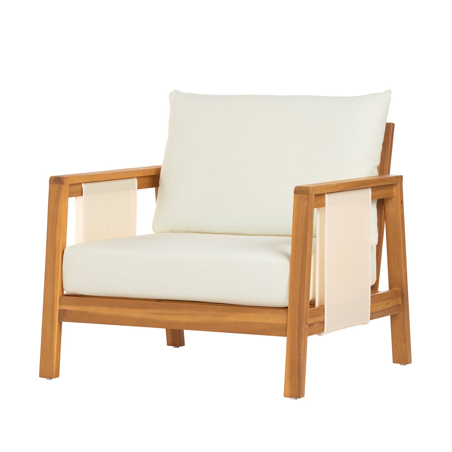 4-Pieces Sofa Set with Cushions Outdoor Loveseat & Coffee Table Set