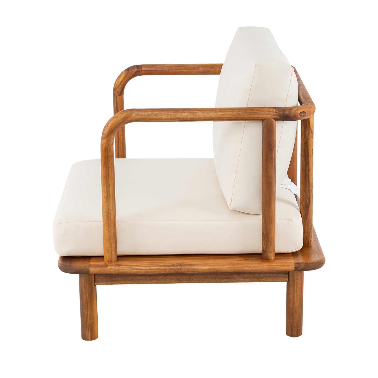 Canape Acacia Club Chair with Cream Cushion Set of 2