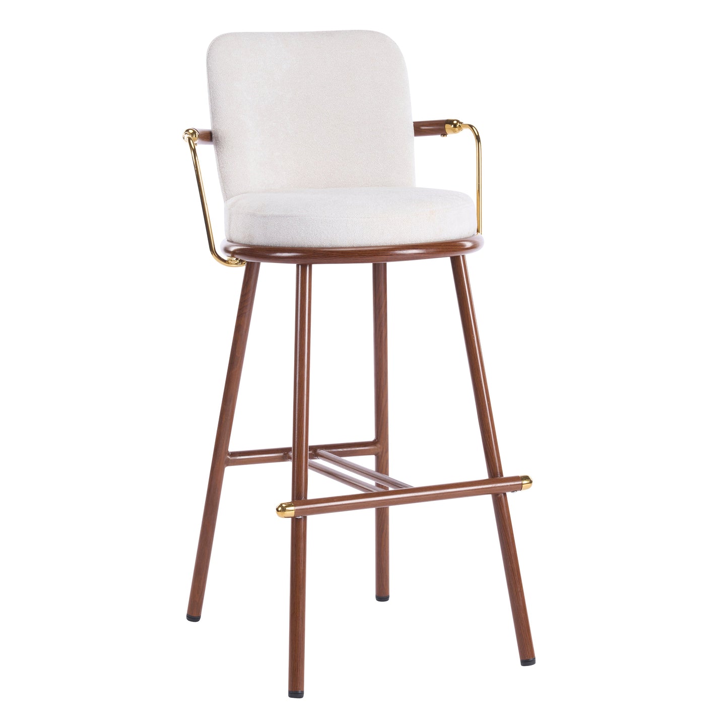 Chaya Indoor Upholstered Bar Stool with Metal Frame