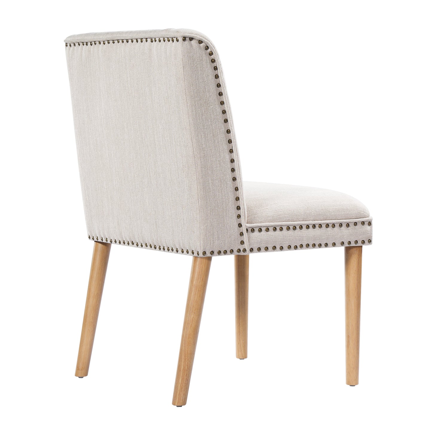 Light Luxury Rivet Upholstered Dining Chair Set of 2