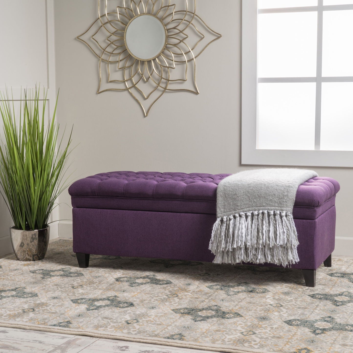 Juliana Storage Ottoman With Birch Legs