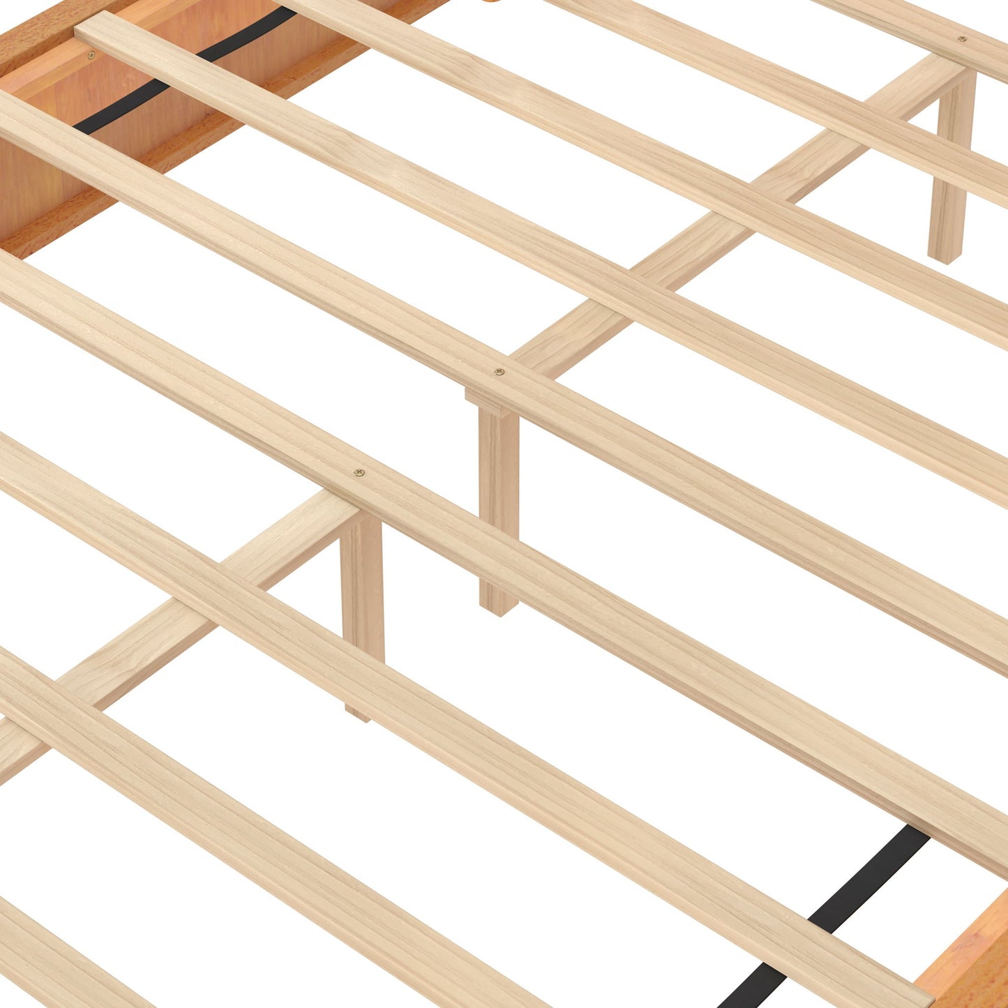 Platform Bed Frame With Headboard, Floor Standing Design