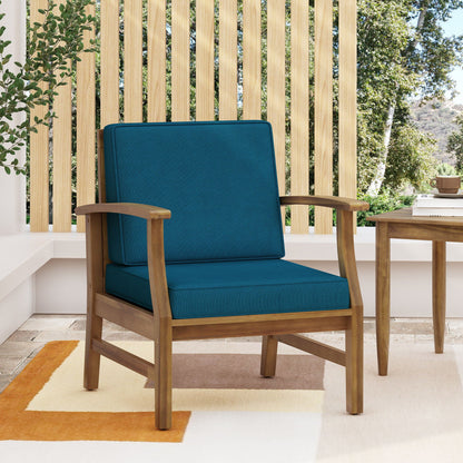 Perla Contemporary Club Chair with Water Resistant Cushion