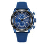 Multifunctional Three-eye Chronograph With Silicone Strap