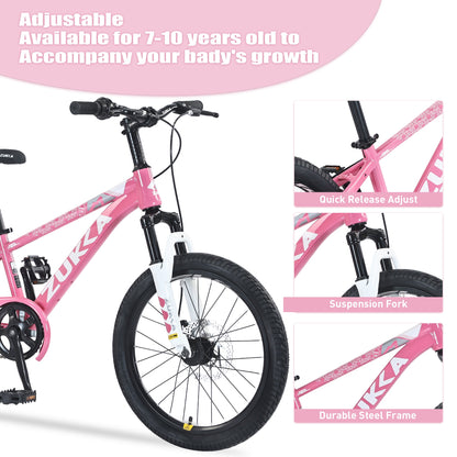 ZUKKA 20 Inch Mountain Bike for Boys and Girls (Ages 7-10)