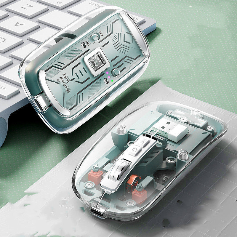 Transparent Wireless Bluetooth Mouse Rechargeable