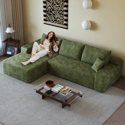 107" Cloud Sectional Couch with L-Shape Chaise