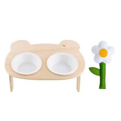 Dining Bowl Pet High Foot Cat Oblique Mouth Food Holder Care Neck