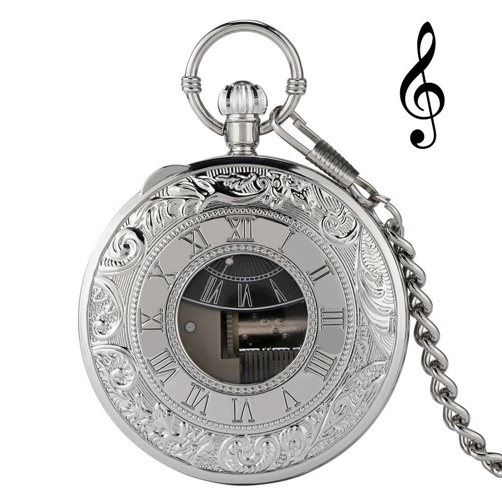 Creative Musical Pocket Watch Swan Lake Quartz Watch