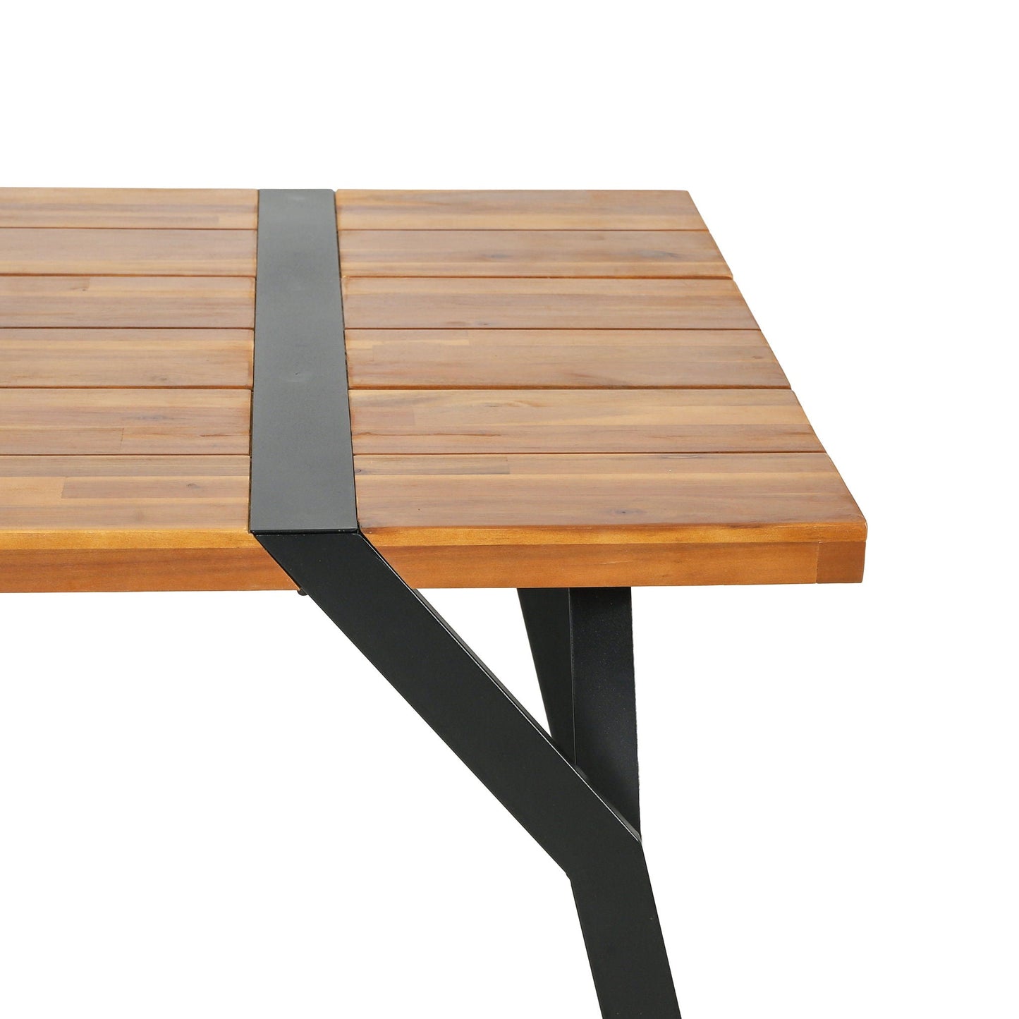 Zora Dining Table Industrial & Iron Table - Black