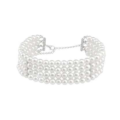 Handmade Beaded Multi Layer Pearl Necklace Statement