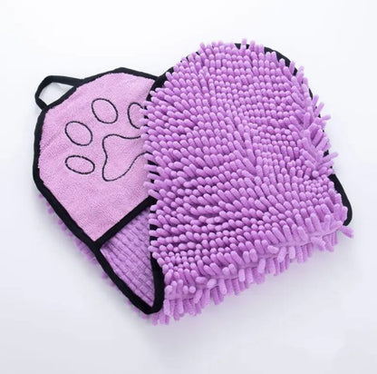 Dog Bath Robe Towel Quick Dry Pet Soft Towel Fiber Absorbent Cat Bath Towel Convenient Pet Cleaning Washcloth Thicken Durable