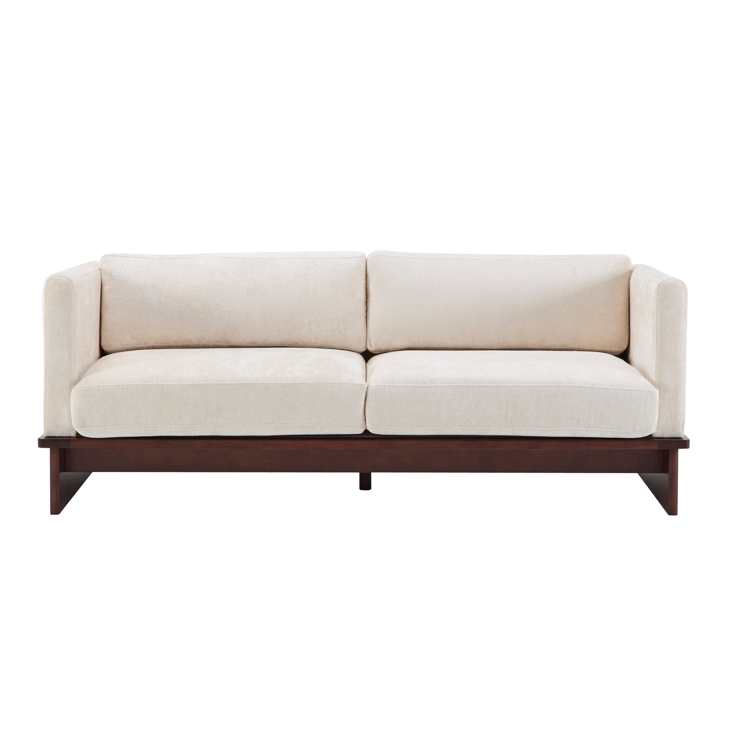 77 in. Square Arm Modern 3 Seater Boucle Sofa Upholstered Couch